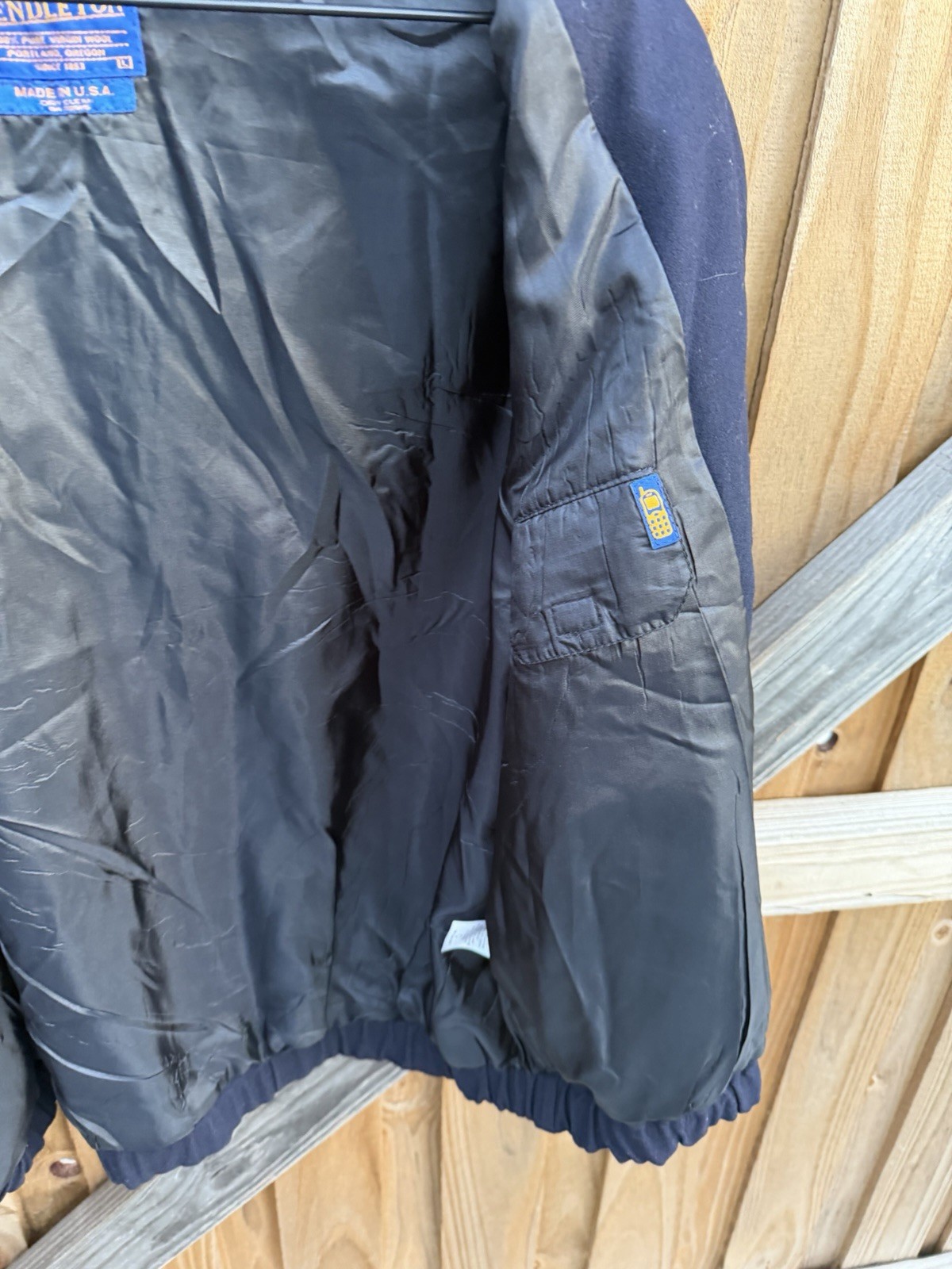 Pendleton Wool Blue Lined Zip Up Lined  Jacket  M… - image 6