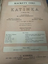 Rackety Coo Katina Hauerbach Friml Sheet Music