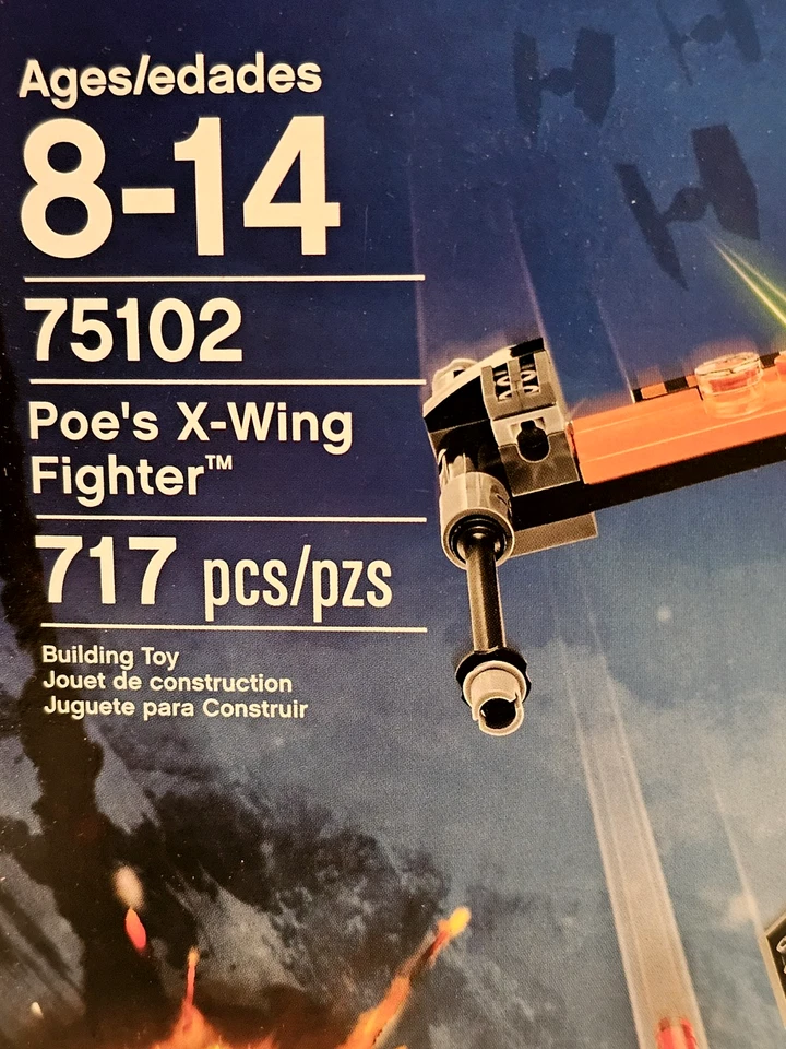 POE'S X-WING FIGHTERS Star Wars набор LEGO #75102 НОВЫЙ запечатанный СНЯТ С ПРОИЗВОДСТВА нераспечатанный - Изображение 3 из 4