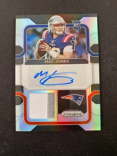 2021 Panini Prizm Mac Jones #RPA-MJ RC Jersey Patch Auto Silver Prizm /99 C142