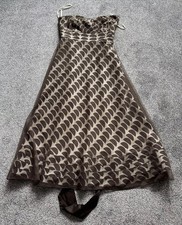 Womens Coast Dress, Size 8, Brown, Sweetheart, Sleeveless, Lined, Belted, (5)