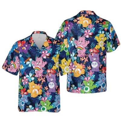 Care Bears HAWAIIAN Shirt, Button Up Shirt, Cute Care Bear
