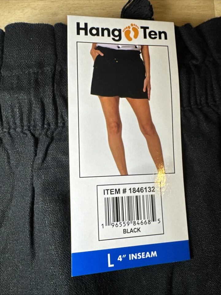 NWT BLACK Hang Ten Women's Shorts L - Image 4 of 4