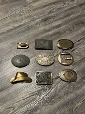 Vintage Belt Buckles Lot for men -9pcs