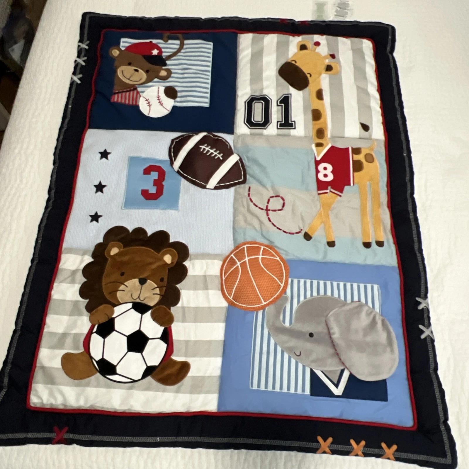 LAMBS & IVY Future All Stars Sports Crib Comforter & Crib Sheet