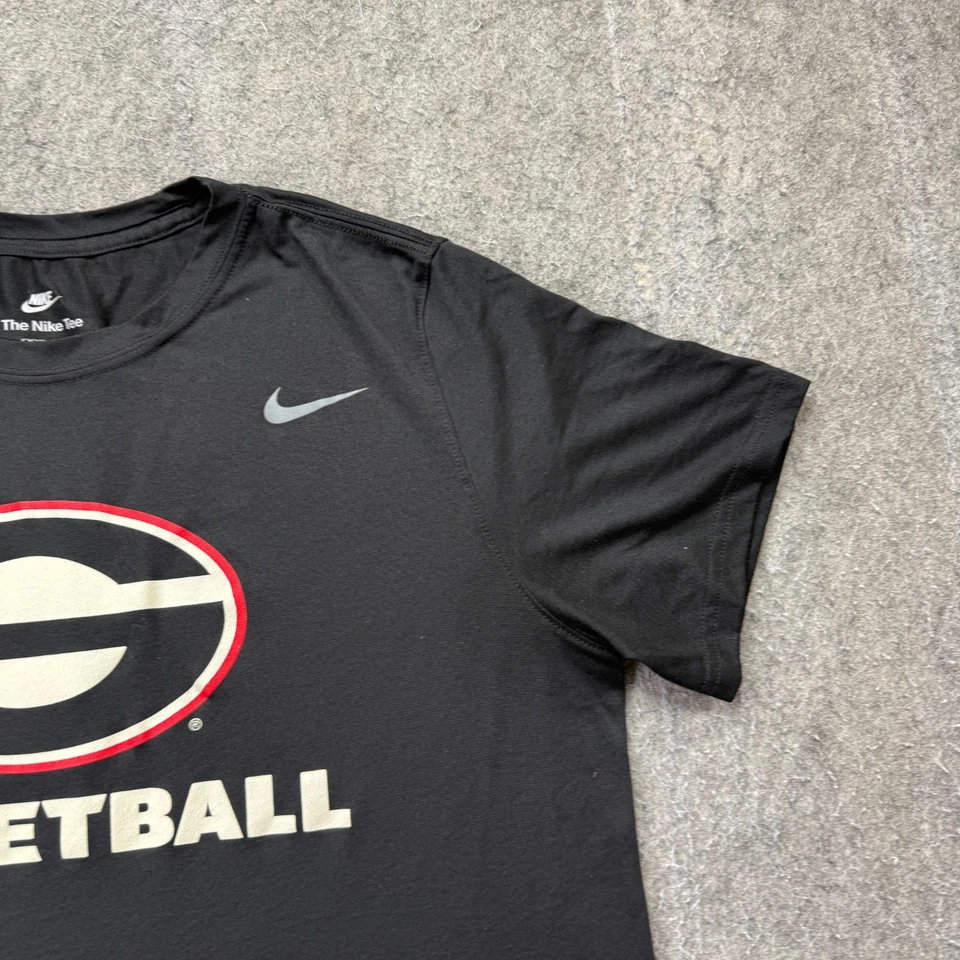 Camisa Nike Georgia Bulldogs Hombres L Negra Baloncesto Manga Corta Crew Performance Foto 3 de 4