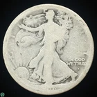1916-S Walking Liberty Half Dollar - About Good Details - Obverese Mint Mark