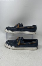Sperry Top Sider Womens Bahama 2.0 Blue Leather Slip-On Boat Shoes Size 7.5M