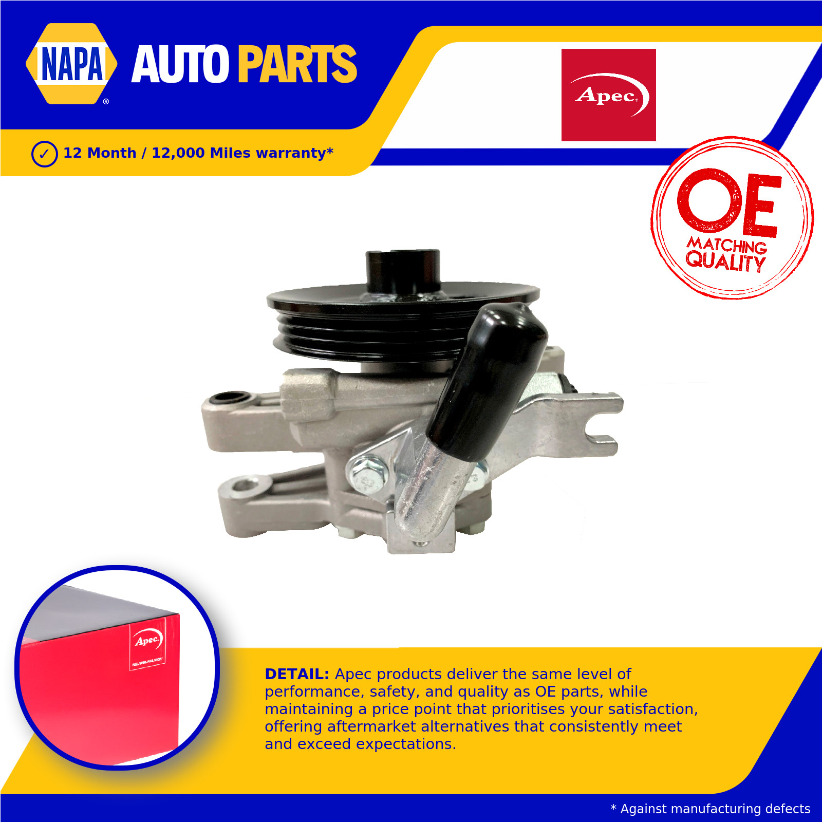 Power Steering Pump APS1061 Apec PAS 571002E000 Genuine Top Quality Guaranteed