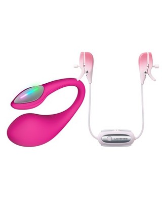 LOVENSE Lush 4 G-spot Vibrator Discreet Powerful+LOVENSE Gemini Nipple Clamps