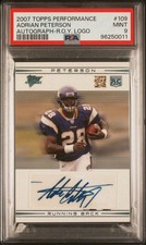 2007 Topps Performance - Adrian Peterson #109 Rookie Autographs  /169 PSA 9