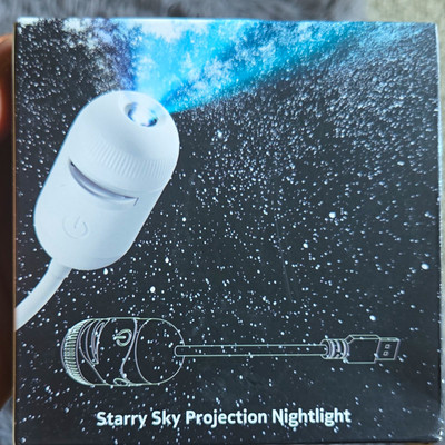 LED Starry Sky Projection Night Light USB Powered, Black, Kids Indoor