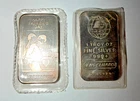 TWO (2) ENGELHARD .999 SILVER 1oz EACH BARS WITH GLOBE LOGO - FREE SHIPPING  :)