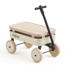 Kids First Pull-Along Wagon with Removable Cover and Basket for Storage, 4-in...