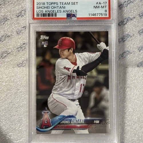 2018 Topps Team Set Shohei Ohtani #A17 Los Angeles Angels PSA 8 Rookie Card RC