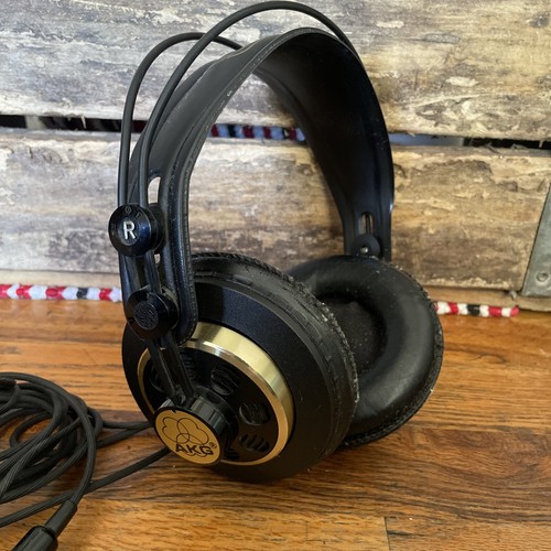 Vintage AKG K240 Monitor Headphones 600 Ohms Made In Austria Gold Ring WORKING!!
