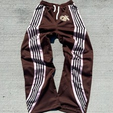 Striped Retro Track Pants Y2K Wide Leg Comfy Streetwear Mens Sweatpants S-6XL