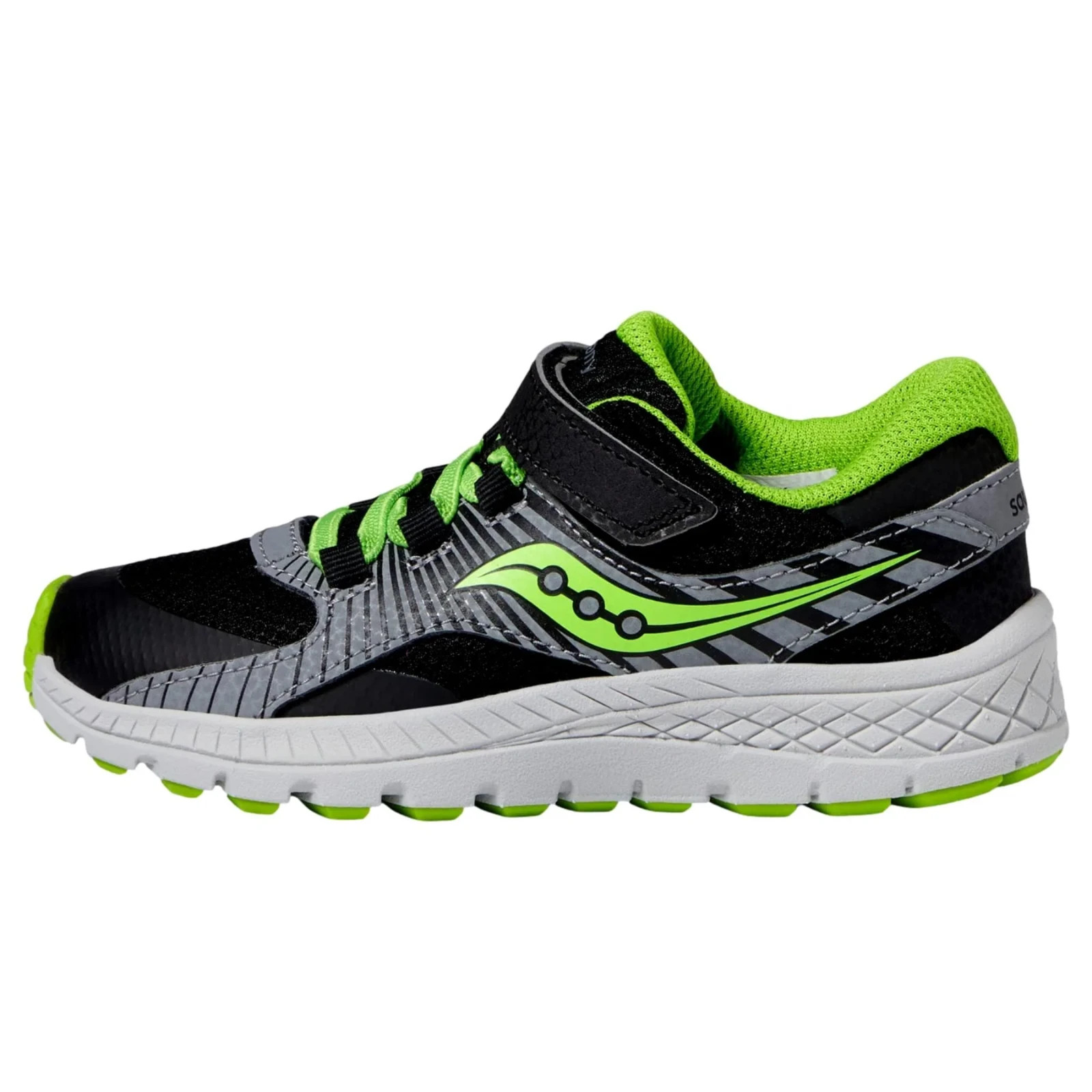 Saucony Velocer A/C Athletic Running Sneakers Sk266553 Boys 12W Black Green