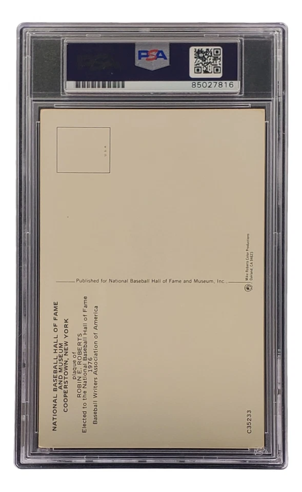 Robin Roberts Signed 4x6 Philadelhia Phillies HOF Plaque Card PSA/DNA 85027816 - Image 2 of 4
