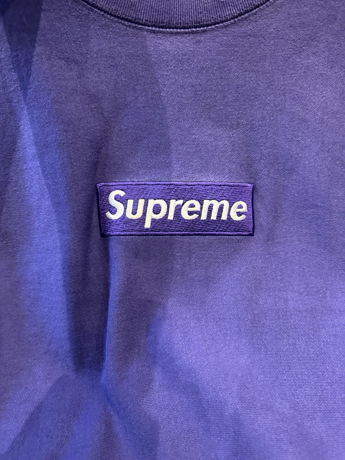 Supreme Purple on Purple Box Logo Crewneck Vintage 2006 XL 3