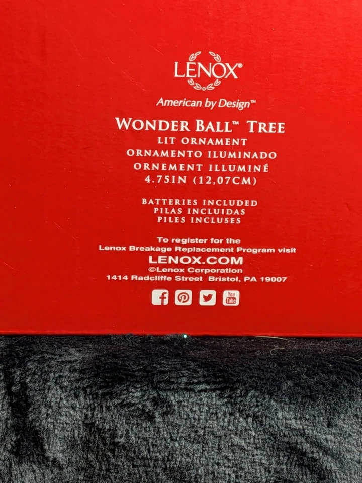 Lenox Bola Maravilla Árbol de Navidad Iluminado Color Cambiante Adorno NUEVO/Otro-Funcionando Foto 4 de 4