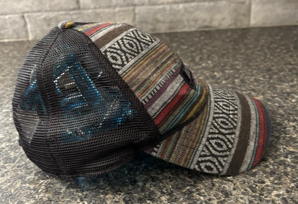 BEAUTIFUL GIANT GEOMETRIC AZTEX PRINT MULTI-COLORED ADJUSTABLE SNAPBACK HAT CAP  - Image 4 of 4