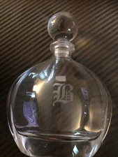 Decanter Whiskey Vodka Cognac Water Carafe Bohemia Crystal Glass 22oz / 650ml 