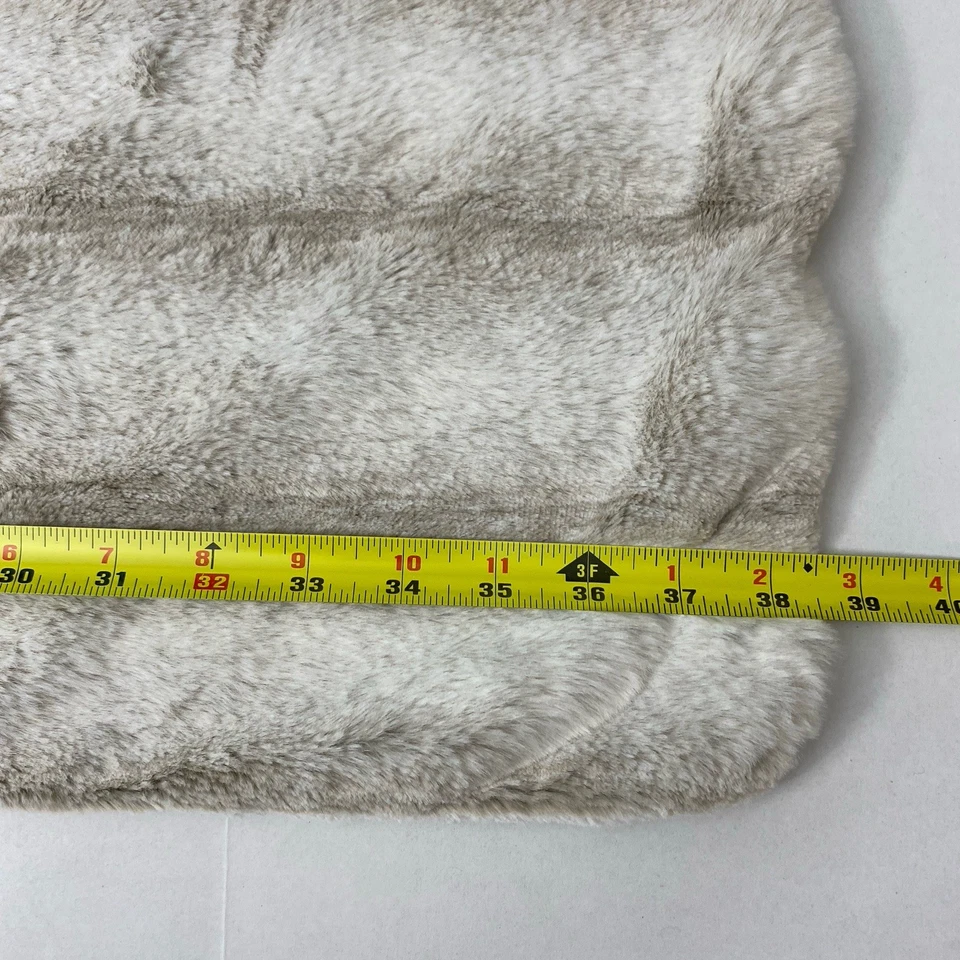 FRYE Funda de Almohada Imitación Piel 2 Beige Sham King 38.5”X 19.5” Canal Raya Foto 4 de 4