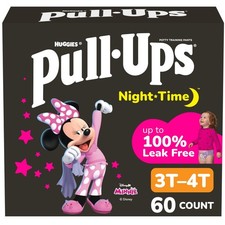 Pull-Ups Girls' Nighttime Potty Training Pants, Training Underwear, 3T-4T 32...