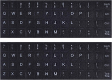 English Keyboard Stickers, 2 Pack Replacement Letters