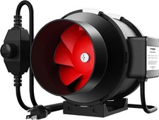 VIVOSUN 6" 390CFM Inline Duct Ventilation Fan HVAC Exhaust Blower Speed Controll