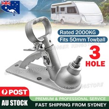 50mm Trailer Coupling 3 Hole Zinc Bolt-On Quick Release Hitch 2000kg ADR