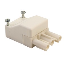 Wieland 3 Pin Male Compact Connector with Strain Relief White