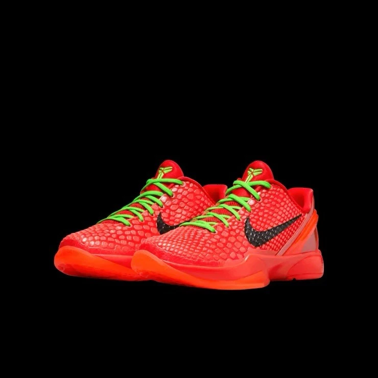 Nike Kobe 6 Protro Reverse Grinch Sz 5.5Y GS FV9676-600 New Grade School