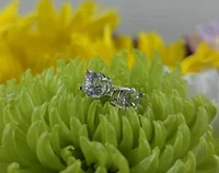 .50 Ct Round Cut Diamond Stud Earrings 14K White Gold Half Carat 1/2 ct