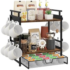 Coffee Bar Organizer for Countertop, Coffee Station Organizer