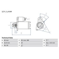 Bosch 0 986 025 080 Starter