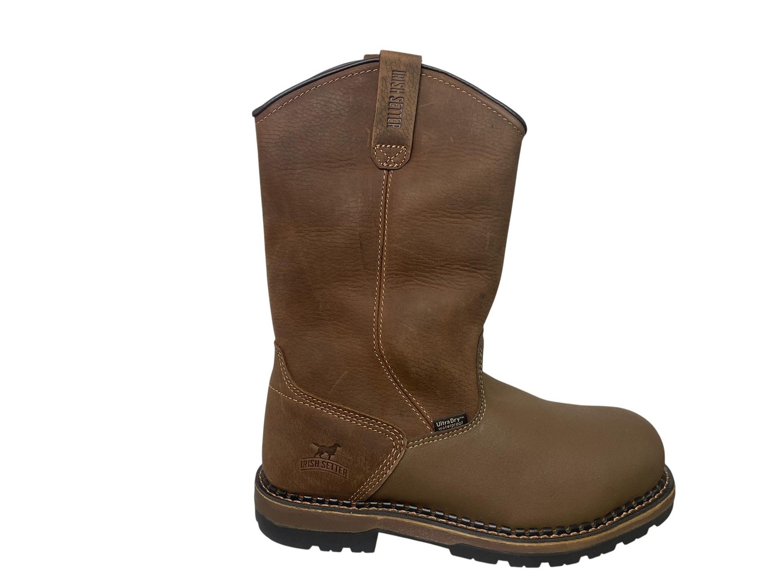 Irish Setter Men Work Boot Pull On Heavy Duty 83952 Ramsey 2.0 Brown Size 7.5 D