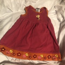 Vintage Disney Store Winnie The Pooh Dress Size 18 Mos Pink Orange Flowers
