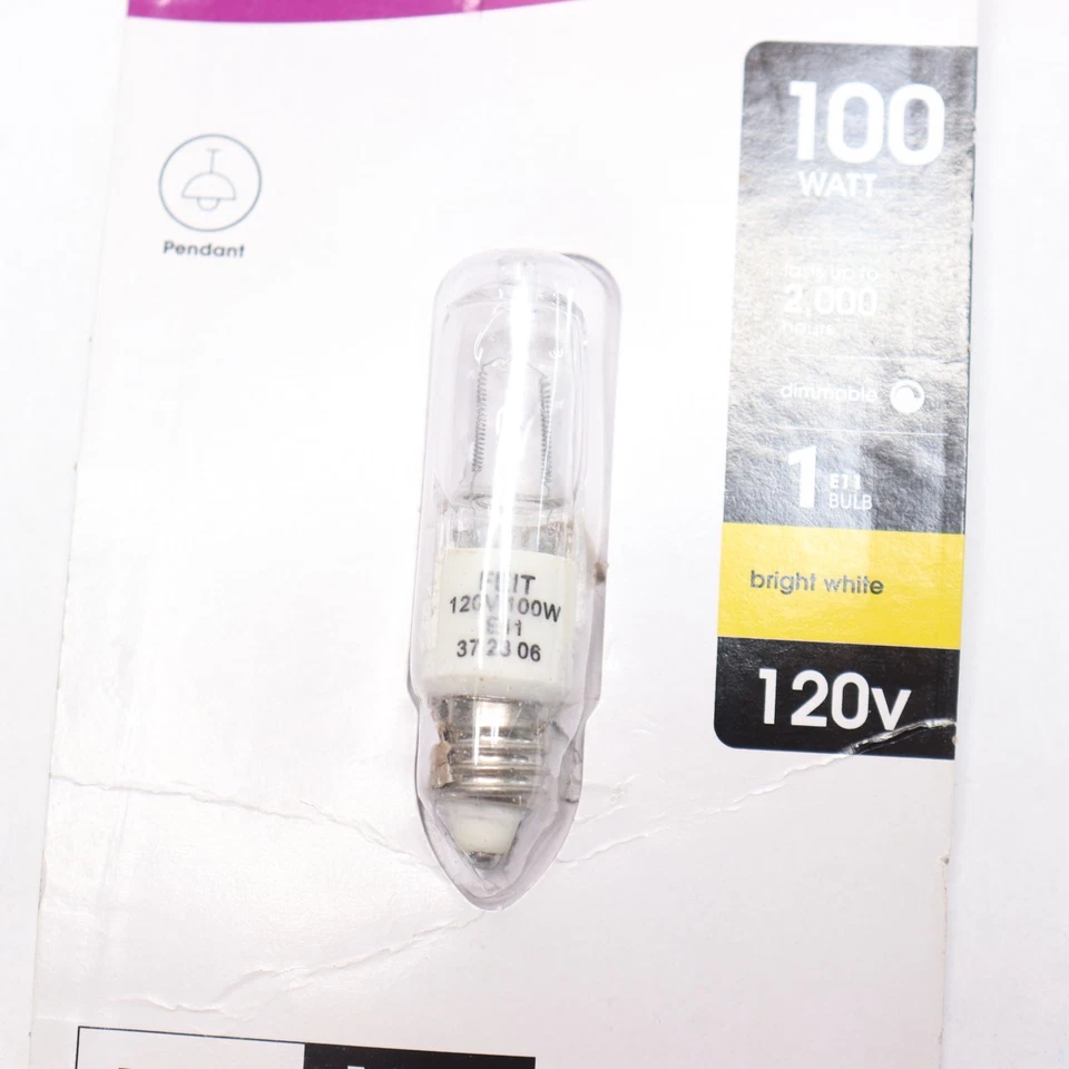 Feit Electric T4 Mini Candelabra E11 Dimmable Light Bulb 100W Bright White - Image 2 of 4