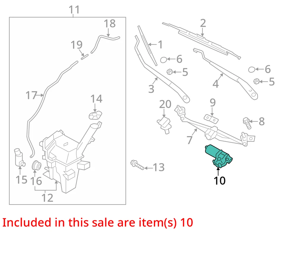 Hyundai Veloster 2015 motor limpiaparabrisas delantero fabricante de equipos originales 85 k millas - LKQ392189177 Foto 4 de 4