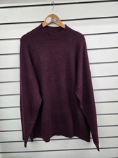 EX YOURS LADIES BURGUNDY SOFT KNIT MOCK NECK JUMPER SIZE 22-24 (REF 859)