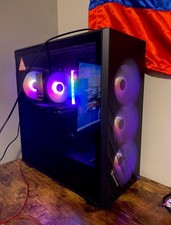 MSI GeForce RTX Gaming Tower Desktop PC with RGB Lighting and Glass Side Panel