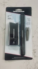 Tweezerman Manicure Kit ~ Fingernail Clipper, Buffer Block & 2 Nail Files - NEW