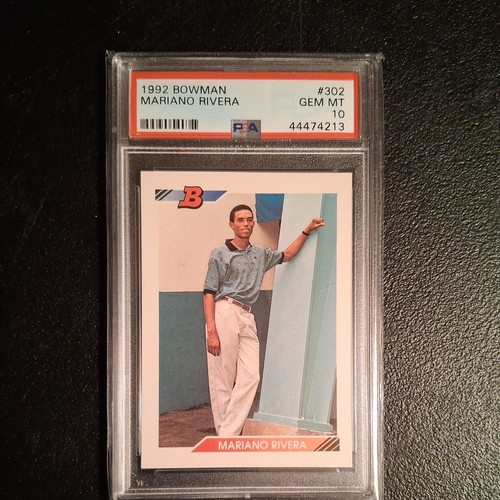 1992 Bowman - Mariano Rivera #302 (RC) HOF Reliever GOAT Yankees PSA 10 Gem Mint