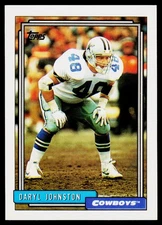 Daryl Johnston, 1992 Topps, #593, Dallas Cowboys,
