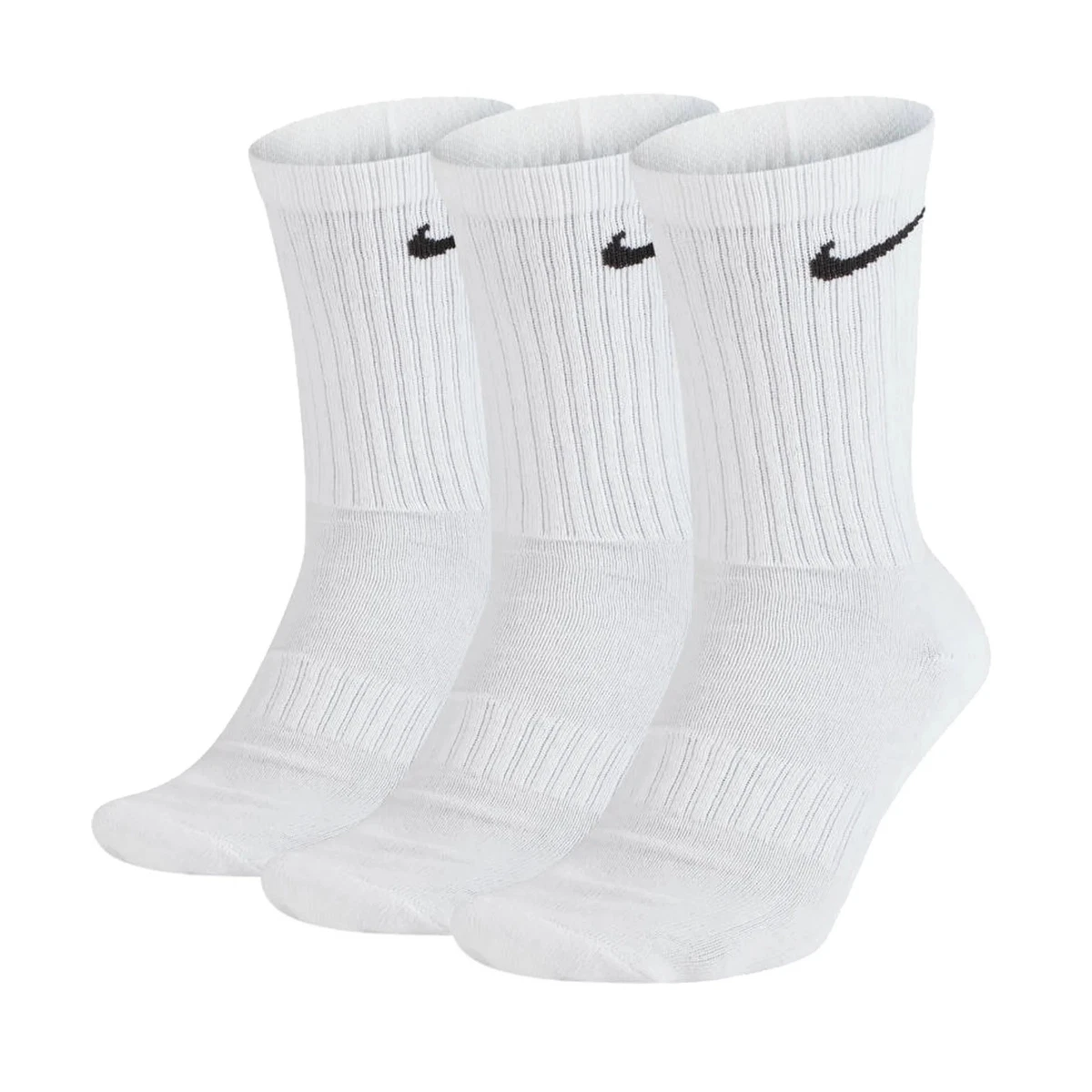 NIKE Unisex 3er Pack Sportsocken - Everyday, Cotton Cushioned Crew, einfarbig...