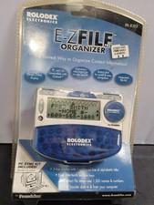 NEW ROLODEX E-Z FILE ORGANIZER PRO ELECTRONIC RK-8203 BLUE FRANKLIN