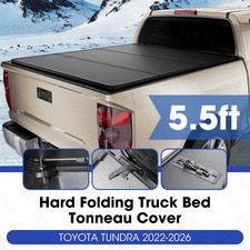 5.5ft Tri-fold Hard Tonneau Cover For 2022-2026 Toyota Tundra Truck Bed Cover