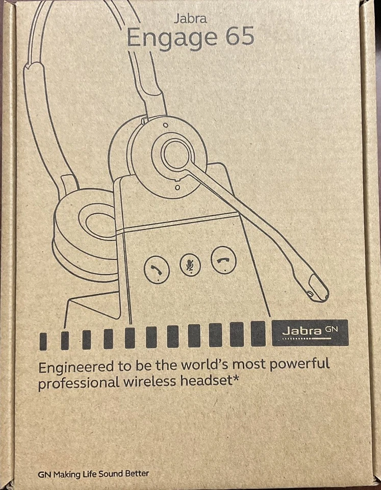 Jabra ENGAGE 65 Black Over the Ear Wireless Headset NEW IN BOX  - Image 2 of 4